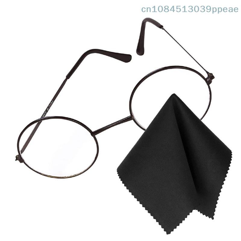 Premium Microfiber Eyeglasses/Sunglasses Cleaning Cloths In Black, Set of 10 - Eyewear Accessories