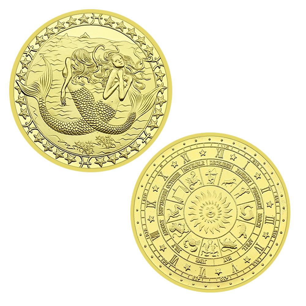 Gold Zodiac Coins, Collectible Gifts, Collectible Commemorative Coins, Commemorative Medals, Medals and Badges