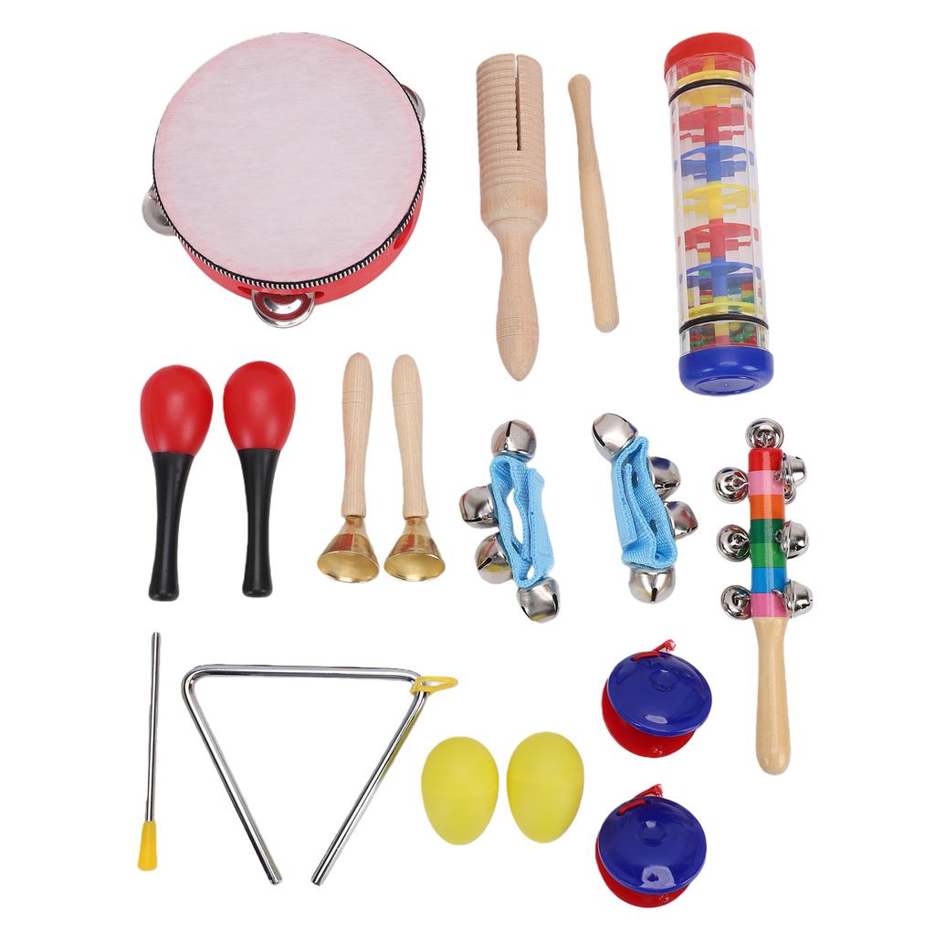 Kids Musical Instruments 10 Types Percussion Instruments Tambourine Clappers Maracas for 3 8 Years Old Girls Boys