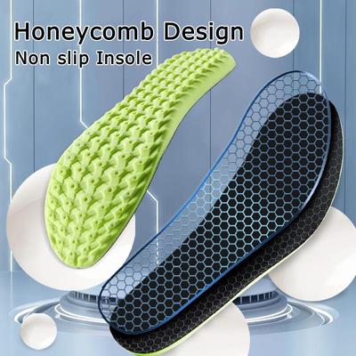 NR.8 Silikoniniai vidpadžiai batams Honeycomb Neslystantis kvėpuojantis vidpadis pėdoms Ortopedinis lankas palaiko padų fascitą augantis padas