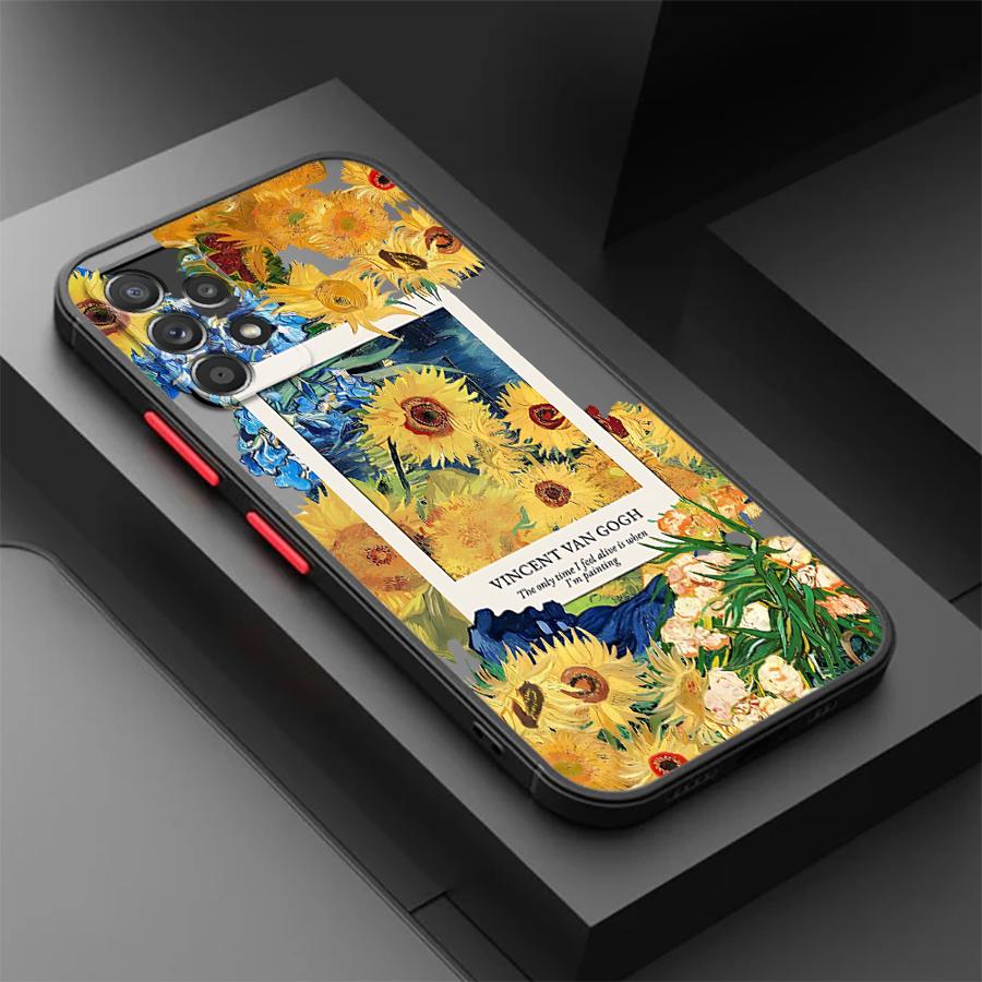 Van Gogh Sunflwer Case for Samsung Galaxy A56 A55 A17 A52 A52S A72 A73 A33 A54 A16 A15 A53 A34 A36 A14 A23 A35 Phone Cover