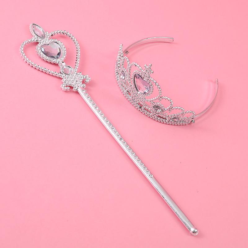 Children's Princess Costume: Gem Crown, Magic Wand, Headdress, and Fairy Headband Set