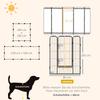 PawHut 12-Panel Folding Puppy Playpen with 2 Doors, Steel Panels 80 x 100 cm Each, Grey