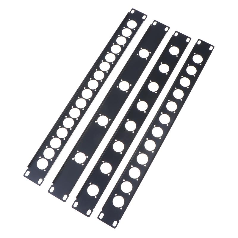 1U Metal Rack Mount Audio Patch Panel 4-16Way XLR Speaker Jack Connector Socket Plate