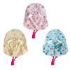Pet Sun Hat Breathable Floral Print Wide Brim Hat with Ear Holes Adjustable Drawstring Sun UV Protection Small Dogs Cats Decorative Hat
