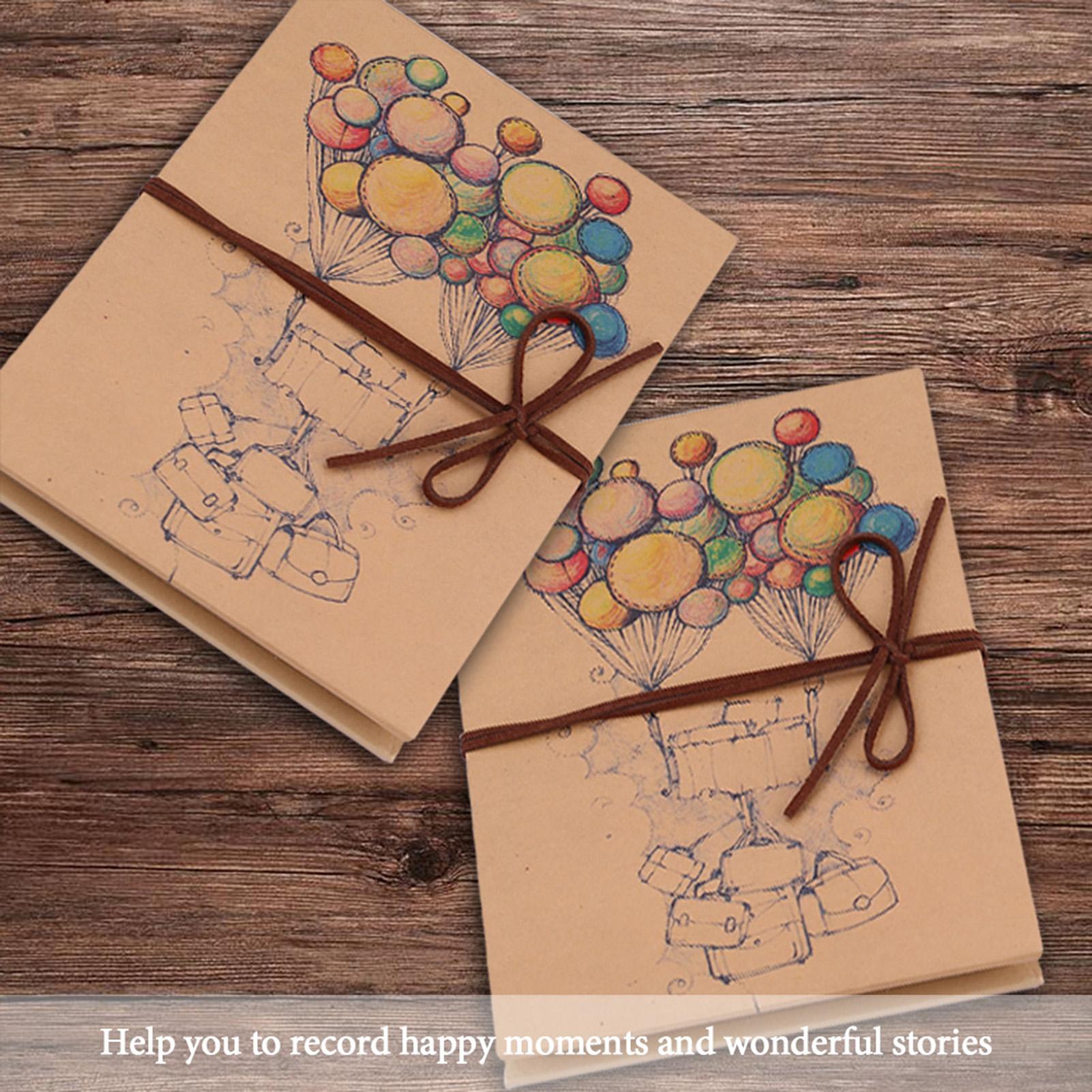 

Vintage Style Ballon Cover Accordion Foldable Album DIY Scrapbook Handmade Creative Crafts