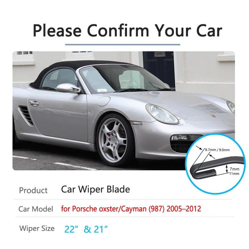 For Porsche Boxster Cayman 987 987C 2005~2012 2006 2007 2008 2009 2010 2011 Windshield Wipers Car Wiper Blade Car Accessories