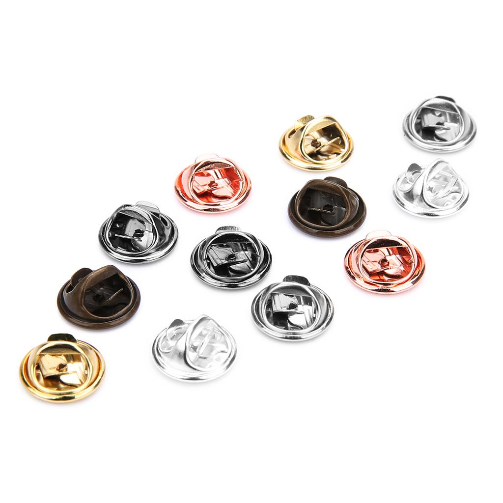 20sets Copper Locking Pin Back Brooch Badge Holder Metal Butterfly Brooch Buckle Badge Cufflinks For DIY Jewelry Making Supplies