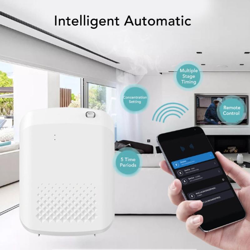 400ml Smart Bluetooth Fragrance Machine Electric Aroma Essential Oil Diffuser For Home Hotel 100-240V White UK Plug