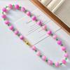 Vintage Purple Quartz Rock Natural Chalcedony Contrasting Color Necklace Spring