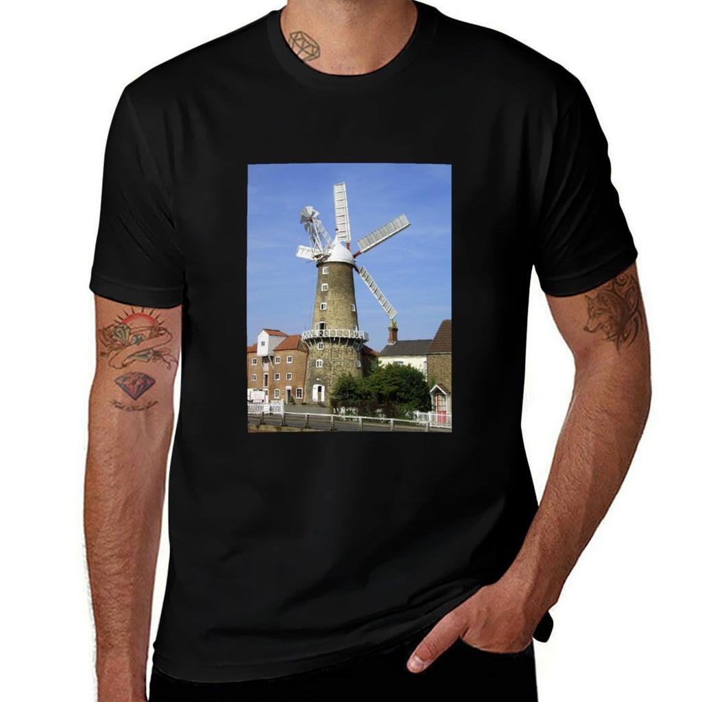 Maud Foster Windmill Boston Lincolnshire Tshirt Unisex T Shirts High Quality Luxury Brand Unisex T Shirts Cotton Tshirt