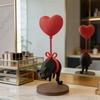 Creative Floating Black Cat Heart Balloon Table Decoration 3D Printed Healing Home Decoration Valentine's Day Gift