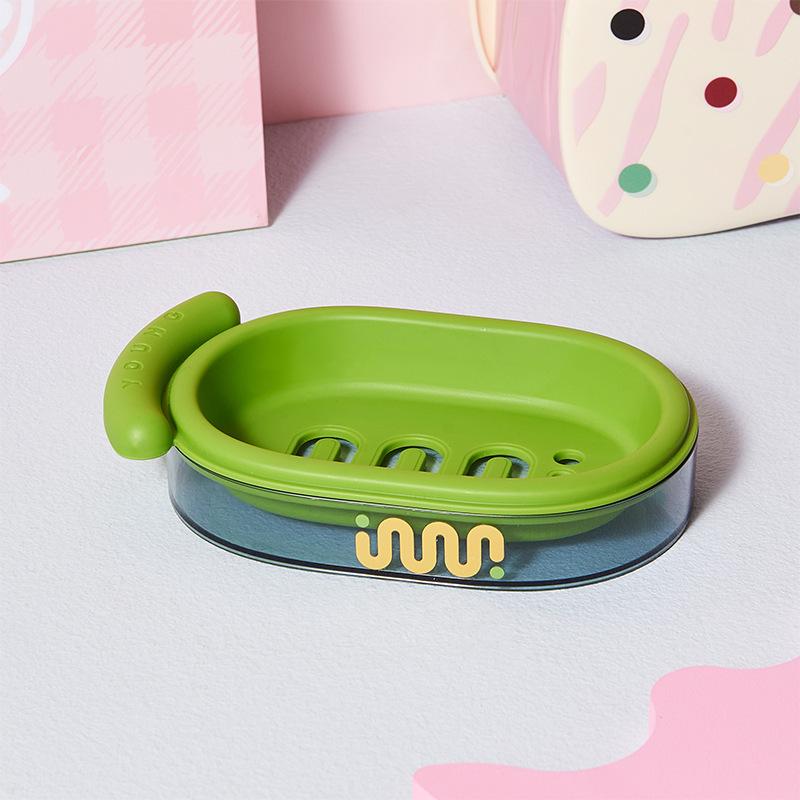 Portable High-End Soap Dish with Drain and Lid for Travel