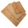 3pcs Chopping Boards Smooth Wood Cutting Boards with Juice Grooves Inner Handles for Kitchen