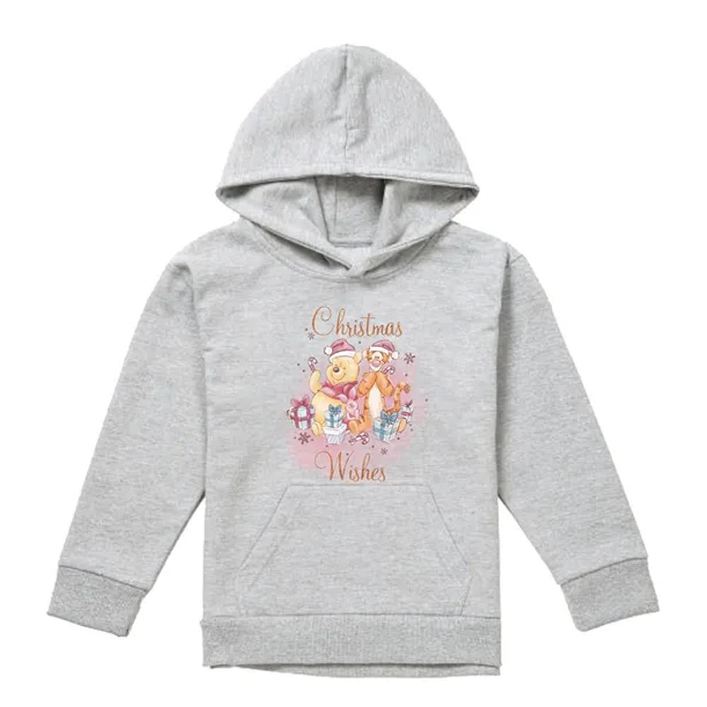 Winnie the Pooh Childrens/Kids Christmas Wishes Heather Hoodie