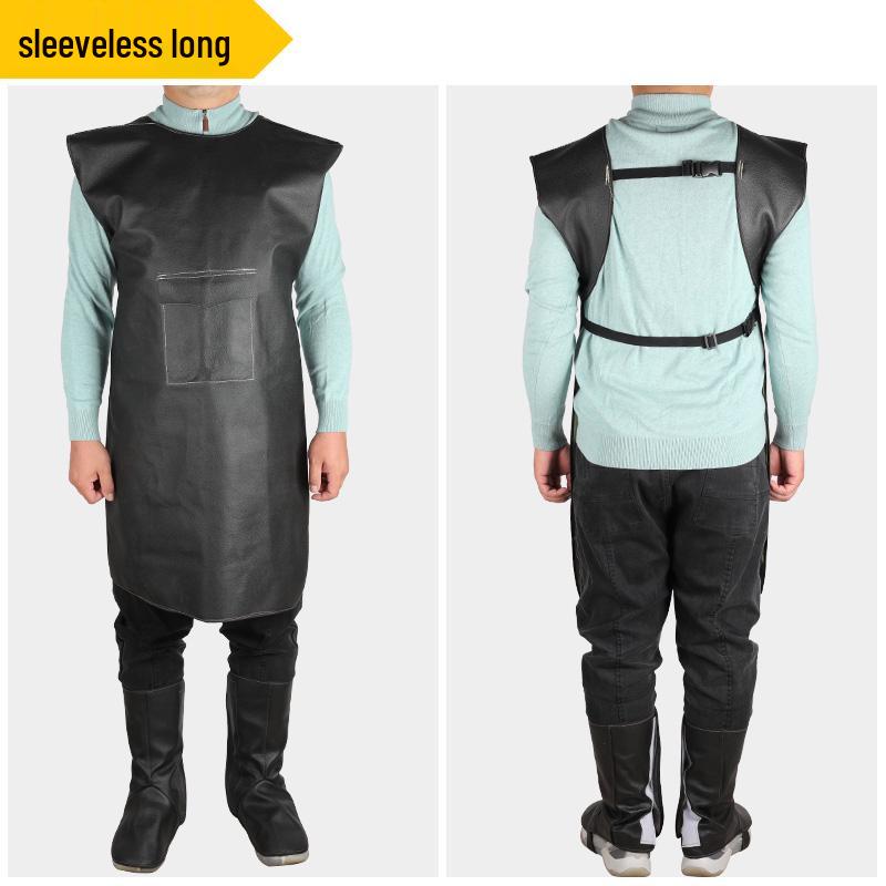Cowhide Welding Suit – Flame Retardant, Anti-Scald, High-Temperature & Wear Resistant Leather Apron for Welders.