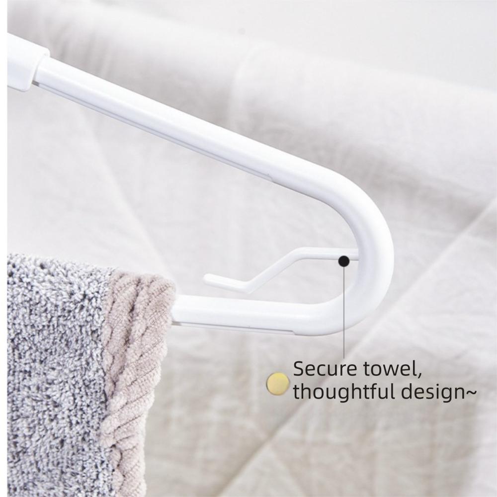 360° Rotating Folding Quilt Hanger Plastic Long Bath Towel Rack Household