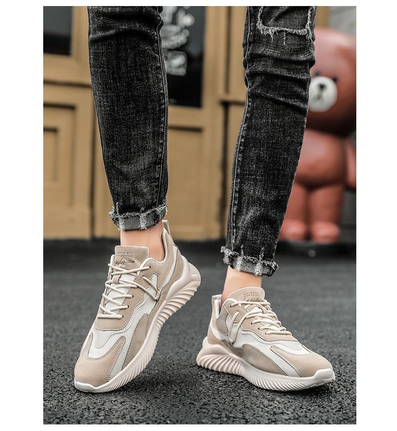2024 Korean-Style Breathable Mesh Men's Running Shoes – Versatile White Forest Gump-Inspired Autumn Sneakers