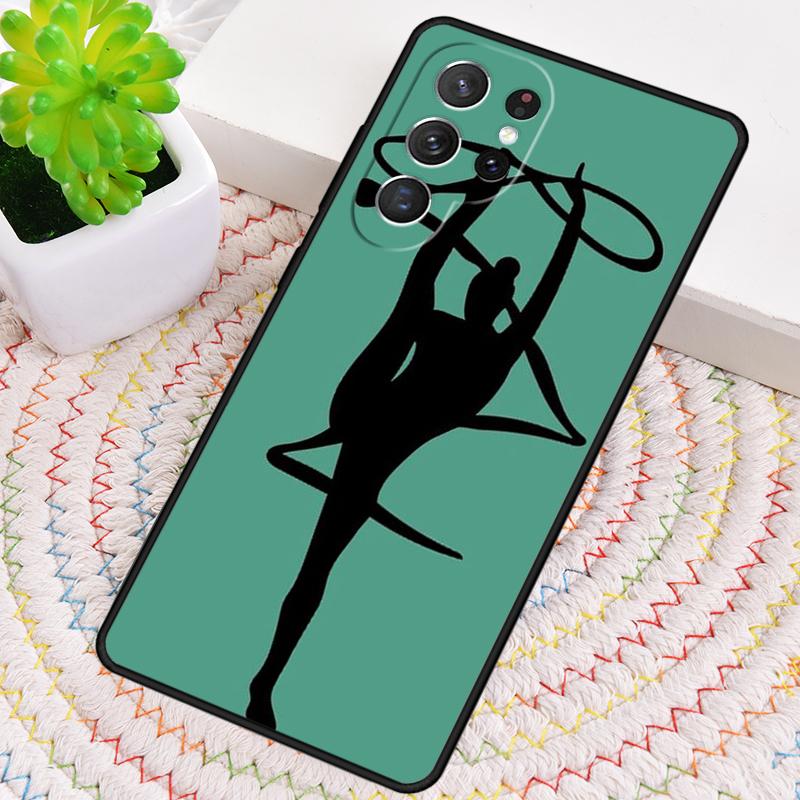 Rainbow Gymnastics Silhouette Phone Case For Samsung Galaxy note 10 pro S26 S25 S24 S23 S22 Ultra Plus S21 FE S20 Cover