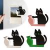 Black Cat Pushing Vase Decor Cat Whisker Collection & Memorial Box Fridge Magnet Home Office Decor Perfect Gift For Cat Lovers