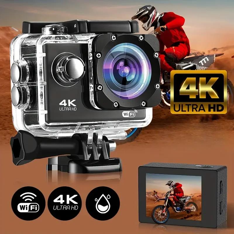 Ultra HD Action Camera 4K/30fps WiFi 2 Inch 170D Underwater Waterproof Helmet Video Recording Sport Cameras Outdoor Camcorders