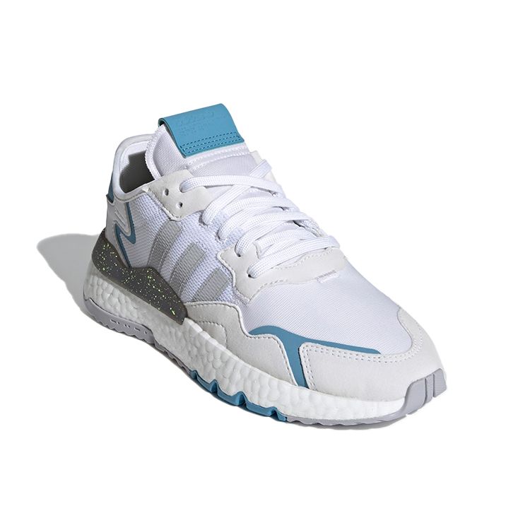 Adidas Oryginalne Nite Jogger Retro Moda Trwałe Wygodne Lekkie Oddychające Sneakersy Damskie Sneakersy Biało-Niebieskie FX6904