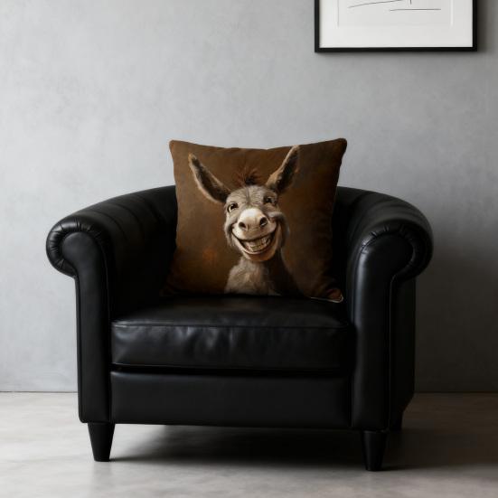 Yousheng Pillowcase Donkey Print Easy-Care Design Soft Breathable Pillow Cover Sofa Bedroom Patio Home Decor