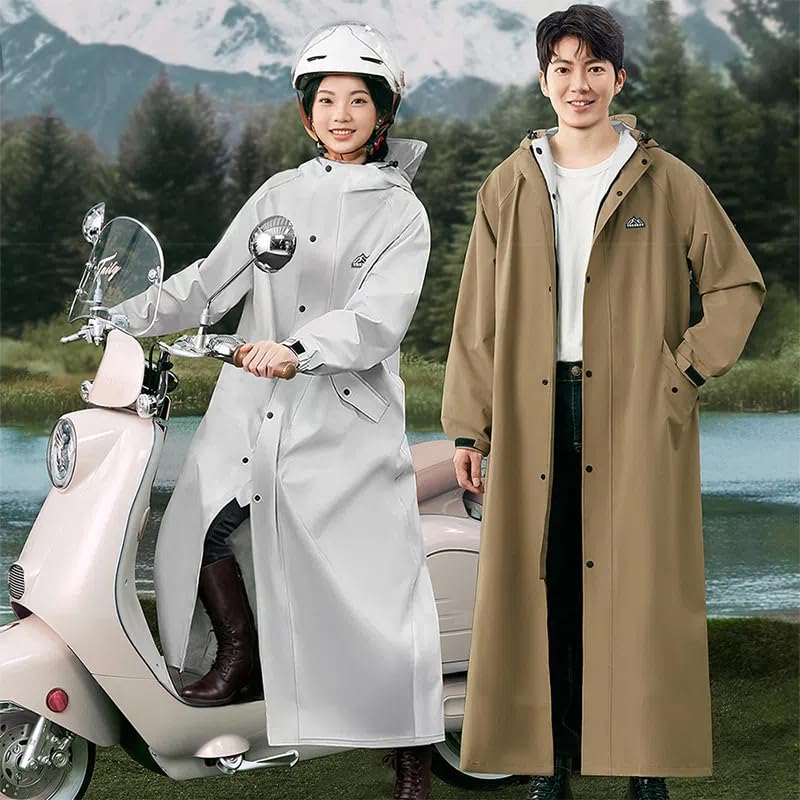 Stil für Regenmantel für Regenmantel für Herren und Regen Motorradregenponcho sowohl sonnig als auch regnerisch Aufbewahrungstasche Stilvoller langer Regen super wasserdicht und