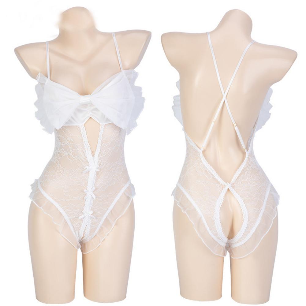 Sexy Lingerie Sexy Suspender Lace Seduction Hollowed Out Open Onesie Hot Uniform Pajamas Women