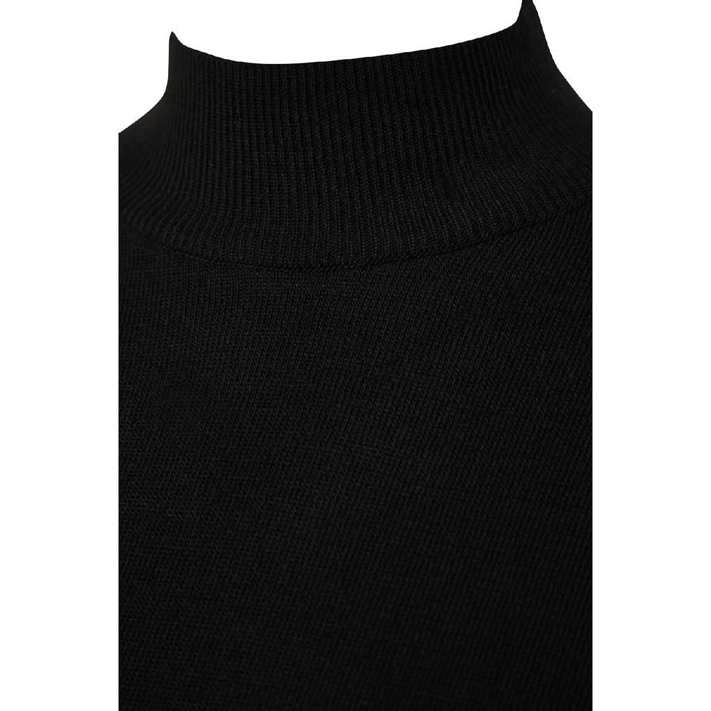 Pulover de tricotaje verde închis cu guler ridicat Tctaw24ak00007