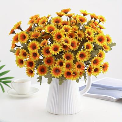 1/3PCS Artificial Silk Gerbera Daisy Flowers Bulk Realistic Fake Floral- for Outdoor Home Indoor Garden Porch -Decor