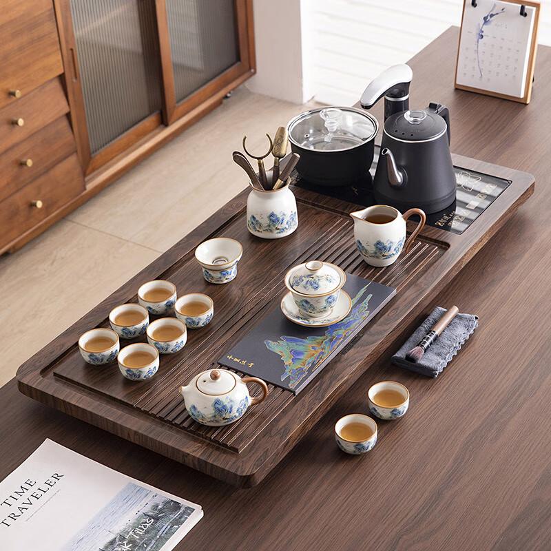 Lingyi Ruyao Ceramic Automatic Kung Fu Tea Set with Integrated Kettle