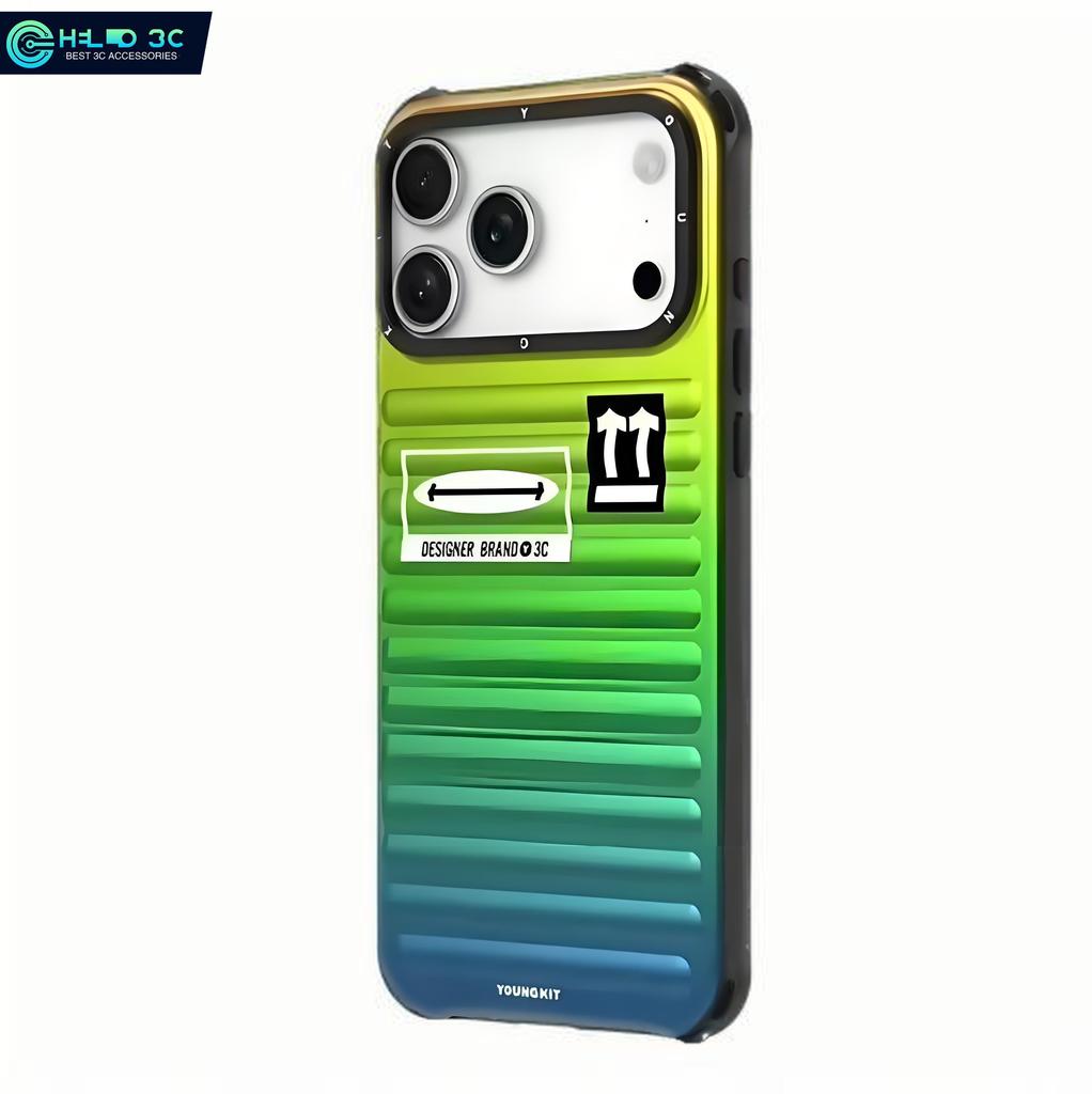Youngkit Mysterious Color Suitcase Case compatible with iphone 16/17 never fade for iphone 17 pro max case shockproof for iphone 16 promax original