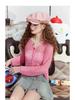2025 Summer Korean V-Neck Hollow Loose Knit Cardigan for Women