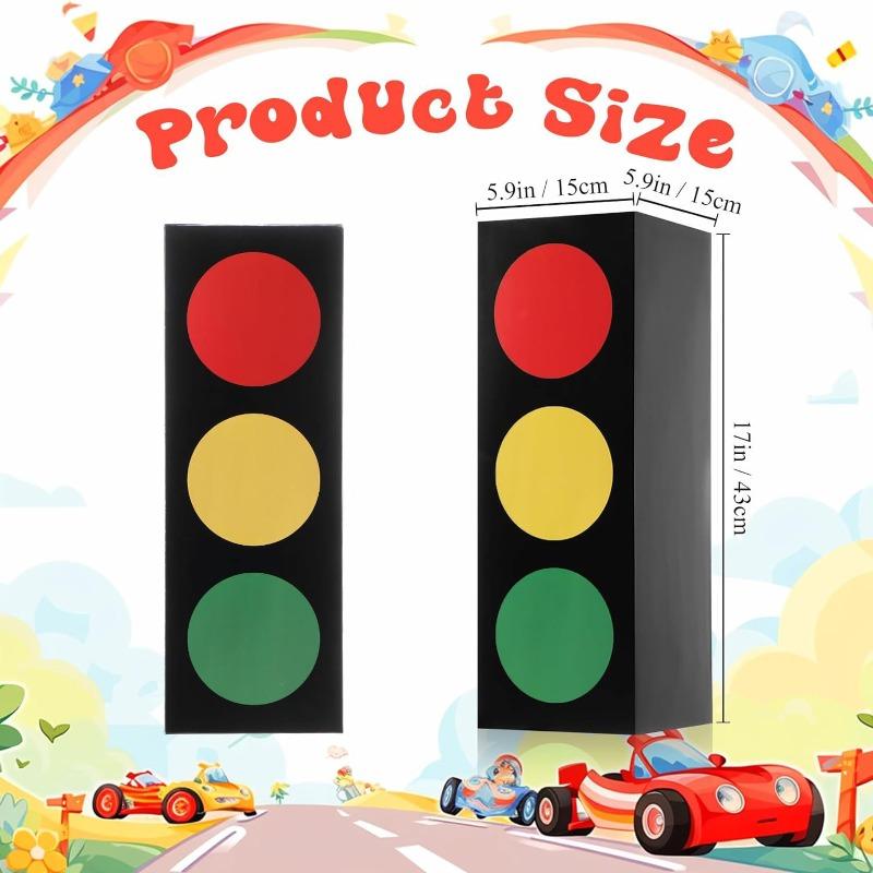 1/2pcsTraffic Light Gift Box, Birthday Party Signal Light Square Box, Racing-themed Packaging Paper Box, Storage Box