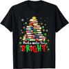 Books Make You Bright Christmas Librarian Book Lover T-Shirt