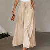 Casual Pants Solid Color Commuter Fashion Women's Large Size Women's High Waist Slim Wide-leg Pants