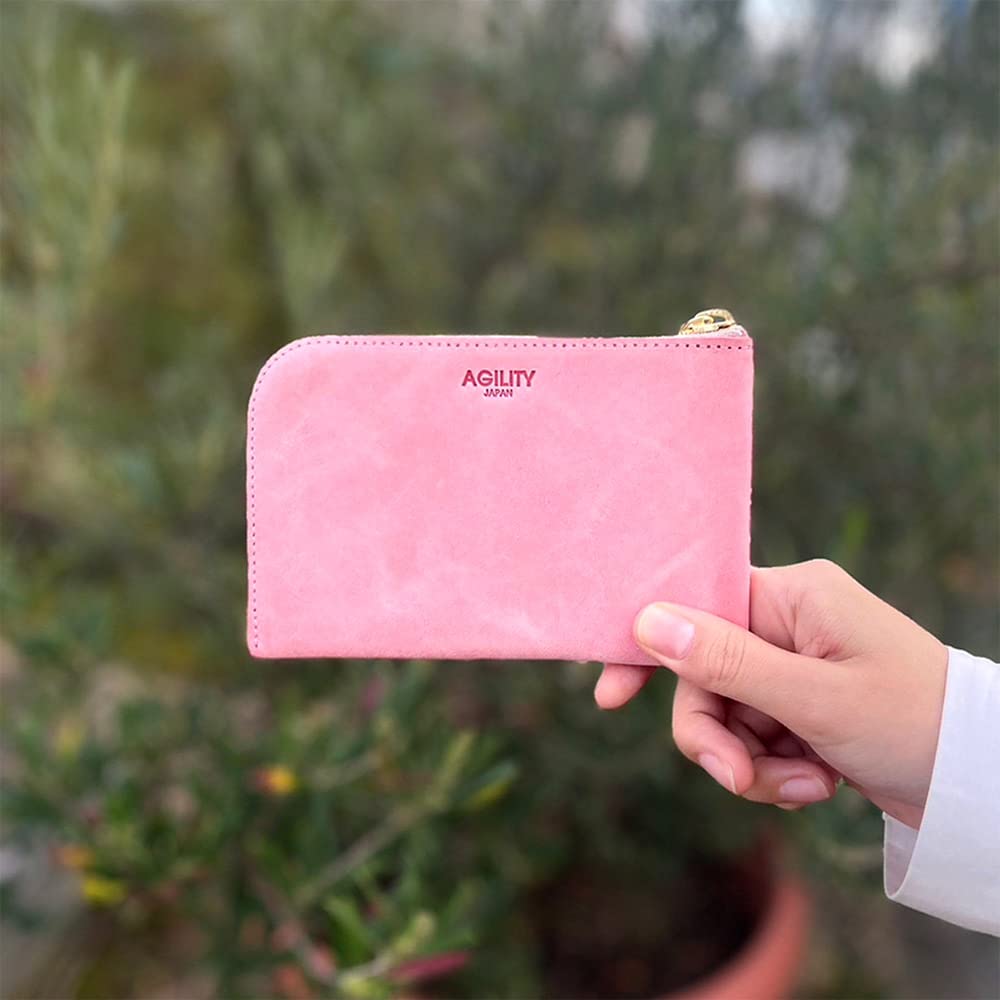 AGILITY affa "Smart Wallet" Smartphone Wallet with L-shaped Zipper, Cowhide Leather, Smartphone-sized Mini Wallet, Small Wallet