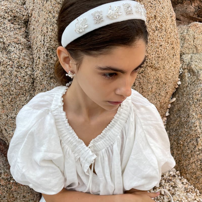 SCHO JEWELRY Lana Royal White Hairband