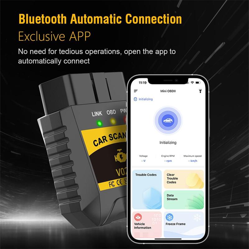 V020 Bluetooth 4.0 2 Car Fault Diagnostic Tool Code Reader For Ios Android Pc Ii Scanner Read&Clear The Fault Codes