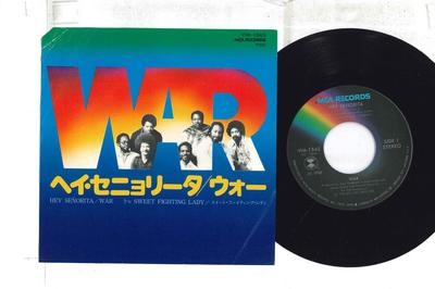 7inch Record WAR - Hey Senorita / Sweet Fighting Lady VIM1343 MCA 1978 Japan Soul/Funk Used