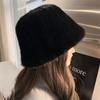 Winter Mink Fur Hat Designer Bucket Hats Soft Women Padded Hat Fashion Hat Outdoor Fisherman Hat For Women Natural Mink Fur Cap