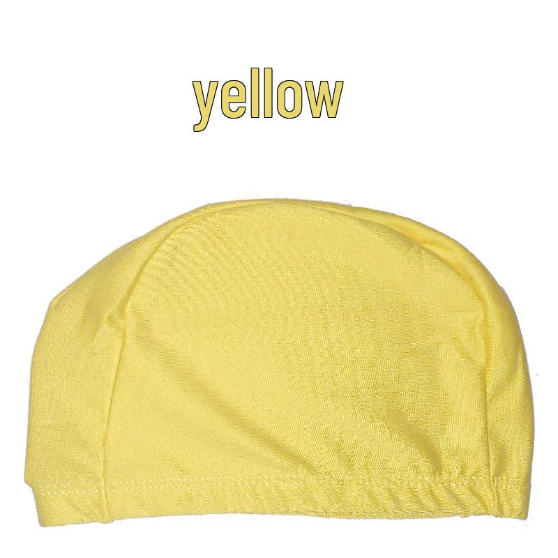 Unisex Adult Polyester Swim Cap for Long Hair, Solid Color, Elastic, Summer Wear
