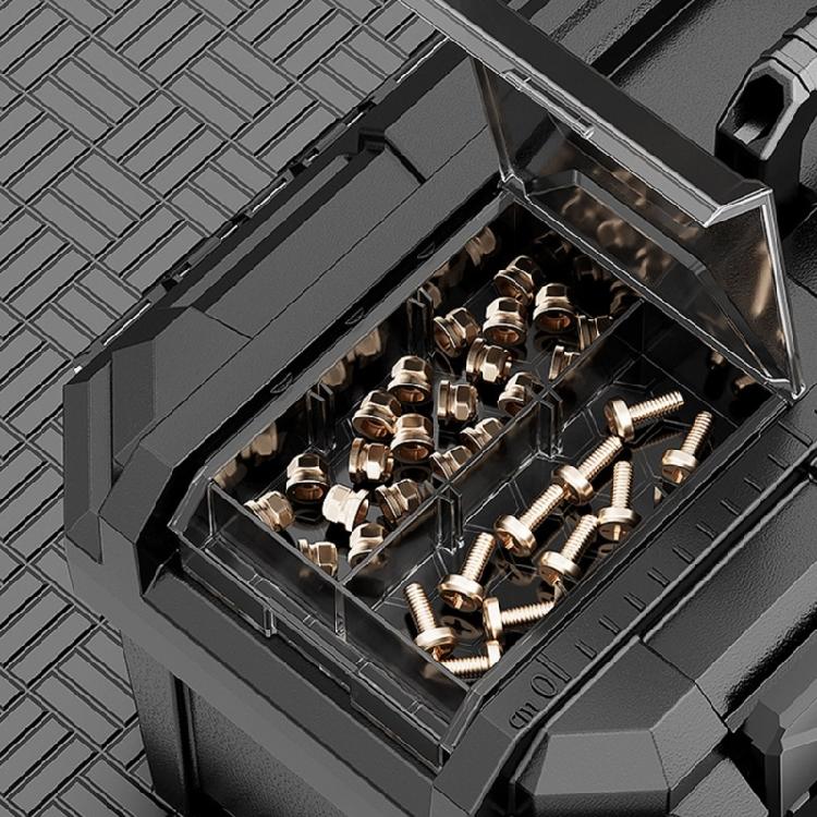 Handy Double Deck Hardware Case Stable Essential Tool Box Portable Tool Kit