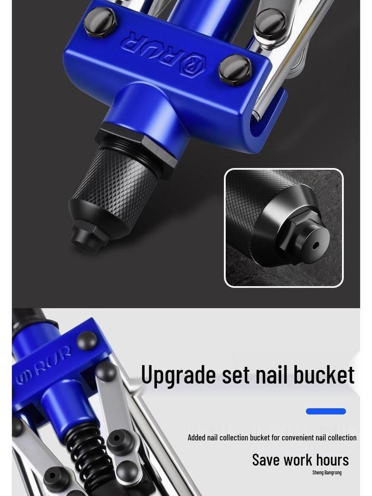 Manual Rivet Gun Double Handle Labor-Saving Riveter Pliers Nailer