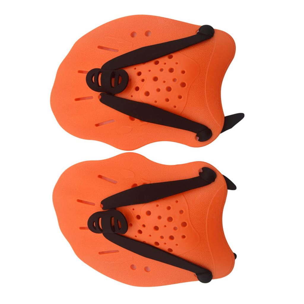 Hand Paddle Sturdy Anti Slip Swim Training Paddles Swimming Assistant Hand Fins for Teenagers Beginners Orange