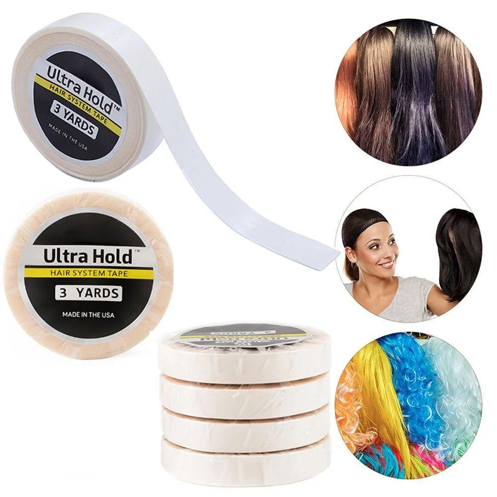 1Roll Double-Sided Wig Tape Waterproof Strong Adhesive Lace Front Glue Ultra Hold 8/10/12.7/20/25mm Hair System Tape