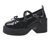 Damen Frühling Runde Zehen Pumps Blockabsatz Mary Janes Schuhe Plateauschuhe für Damen Kleid Studenten Damen Lolita Schuhe mit Absatz