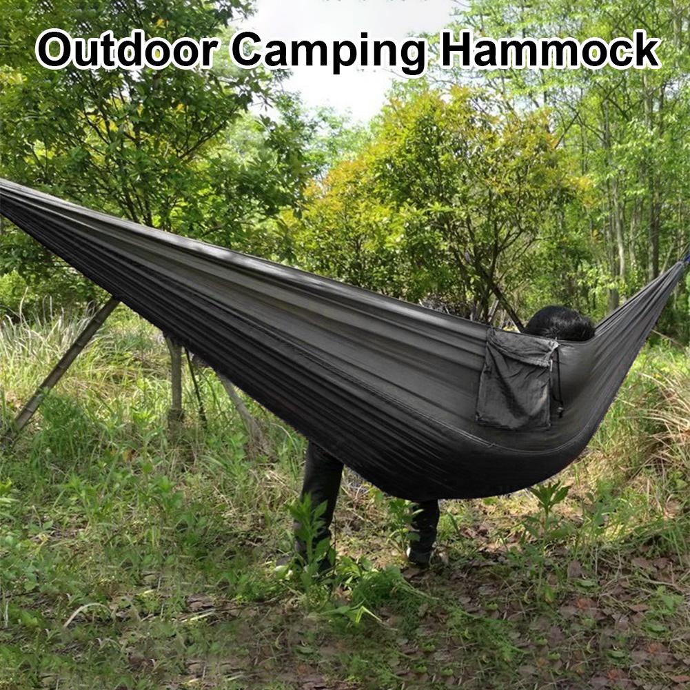 Portable Outdoor Hammock Tear Resistance High Strength Parachute Breathable Ultralight 2 Person Hammock for Travel Hiking Garden