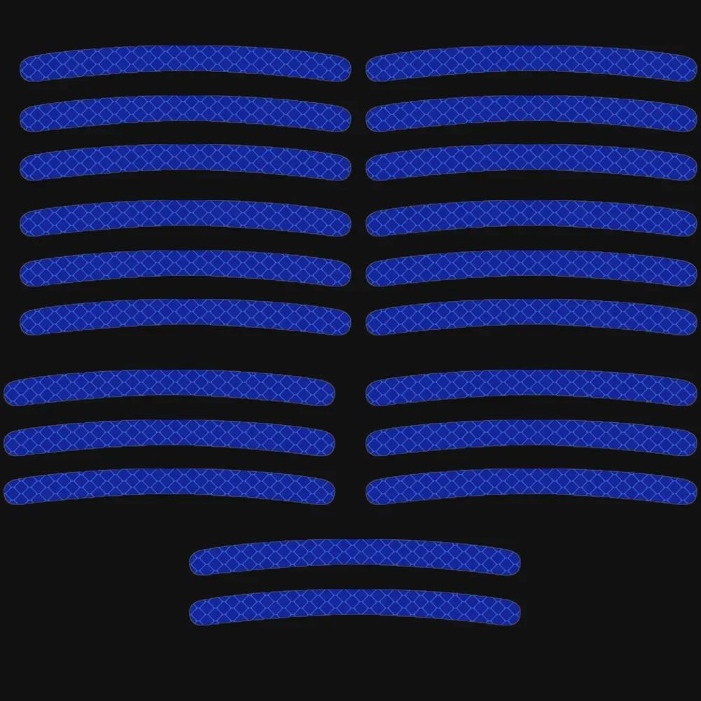 20pcs Car Wheel Hub Reflective Sticker Tire Rim Reflective Strips Luminous for Night Driving Car Bike Motorcycle Wheel Stickers